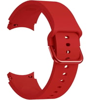 Samsung Galaxy Watch 6 40mm için Kordon Solid Silicone Band Kırmızı [Galaxy Watch 6 40mm ile Uyumlu Kordon - Kırmızı]