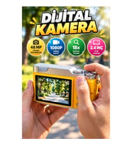 48 MP Dijital Kamera 1080P Video – 18x Dijital Zoom ve 2.4 İnç Flip Ekran