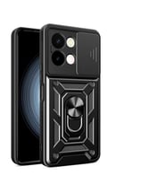 Coverzone Vivo Y28 ile Uyumlu PhoenixShield S�rg�l� Kamera Korumal? Kapak, Tam Koruma Manyetik Vega Kapak K?l?f Siyah