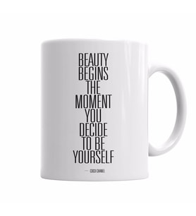 BEAUTY BEGINS Kupa Bardak Porselen