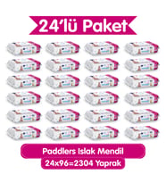 Paddlers Islak Mendil 2304 Yaprak (24 Paket x 96’lı) – Koli