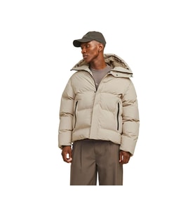 Jack Jones Jcolpha Puffer Sn Erkek Günlük Mont 12261971-CROCKERY Krem