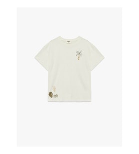 Koton Baskılı Ekru Erkek Çocuk T-Shirt 6SKB10265TK