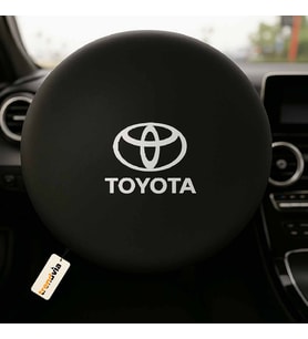Toyota Marka Araba Direksiyon Kılıfı Siyah  Direksiyon Koruyucu Penye Kumaş Kaplama