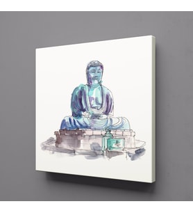 AMİDA BUDDHA KANVAS TABLO 130x130cm (Karışık)