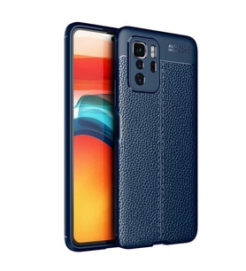 Xiaomi Poco X3 GT Kılıf Deri Görünümlü Slim Silikon (Lacivert)