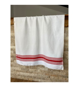 El Dokuması Pamuklu Kırmızı 90x190 Plaj Sauna Peştemal