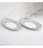 GÜRAL PORSELEN Elips 2 Parça 25 Cm Bone Kayık Tabak - 1614