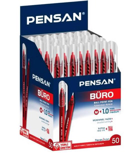 Pensan Büro Tükenmez Kalem 50’li Kırmızı
