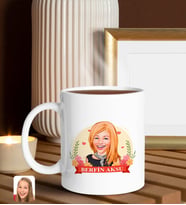 BK Gift Kişiye Özel Anneler Günü Karikatürlü Beyaz Kupa Bardak, Anneye Hediye, Anneler Günü Hediyesi-6