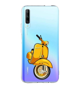Huawei P Smart Pro Uyumlu Kapak Vespa Tasarımlı Şeffaf Silikon Kılıf