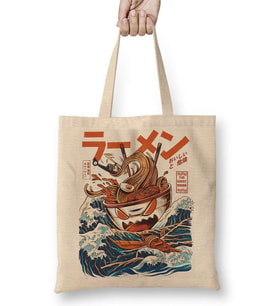 The Great Ramen off Kanagawa Bez Çanta Uzun Saplı