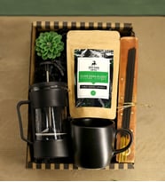 Filtre Kahve ve Bitki Çayı Demliği French Press & Kupa Bardak & Filtre Kahve & Dekoratif Mum & Tütsü Tabağı & Tütsü Hediye Seti