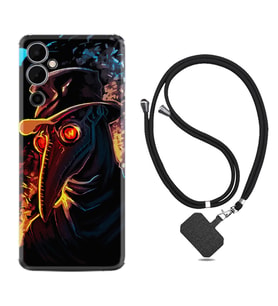 Tecno Pova Neo 2 Kılıf Silikon Boyun Askılı İpli Desenli Silikon Karga 1616