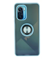 Newface Xiaomi Redmi K40 Kılıf Montreal Yüzüklü Silikon Kapak - Buz Mavi