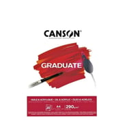 Canson Graduate Akrilik ve Yağlı Boya Defteri A4 290gr 20 Yaprak (Beyaz)