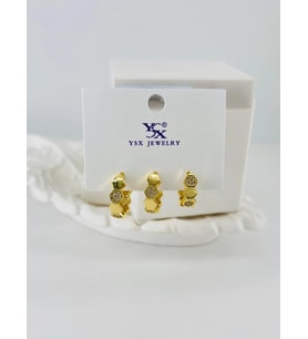 Zirkon Taşlı Üçlü Kombin Küpe - Kp00416