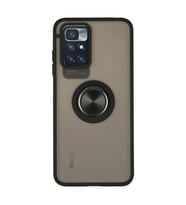 Xiaomi Redmi 10 2022 Kılıf Montreal Yüzüklü Silikon Kapak - Siyah