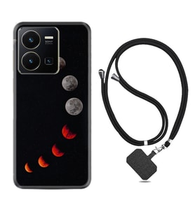 Vivo Y22 Kılıf Resimli Boyun Askılı İpli Desenli Silikon Series Mooons 1861