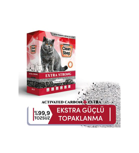 Clean Step Extra Strong Ekstra Aktif Karbonlu Süper Güçlü Topaklanan Kokusuz (parfümsüz) Ince Tane B