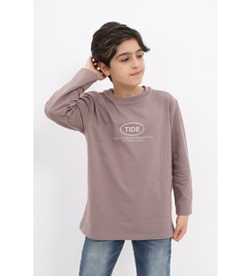Toontoy Erkek Çocuk Baskılı Sweatshirt (Acı Kahve)