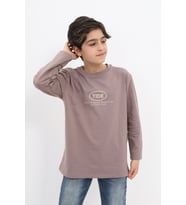 Toontoy Erkek Çocuk Baskılı Sweatshirt (Acı Kahve)