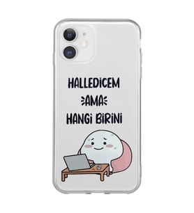Iphone 11 Uyumlu Halledicem Tasarımlı Şeffaf Telefon Kılıfı