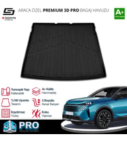 S-Dizayn Peugeot 3008 Hybrid 3D Pro Bagaj Havuzu 2024 Üzeri A+ Kalite