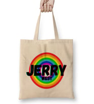 Jerry West- Basketball gifts Vintage Retro Rainbow Quotes For BOYS AND Dad Bez Çanta Uzun Saplı