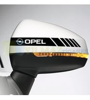 Opel Logo Yan Dikiz Ayna Şerit Oto Sticker Etiket Yapıştırma Çıkartma 3 Çift ( 20 X 2 Cm Ölçü )