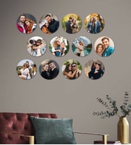 Kişiye Özel 12 Fotoğraflı Yuvarlak Mdf Tablo