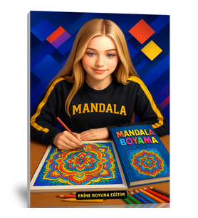 Mandala Boyama Kitabı (Spiralli – Arkası Boş Bırakılmıştır)