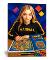 Mandala Boyama Kitabı (Spiralli – Arkası Boş Bırakılmıştır)