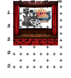 Yenilebilir Şeker Kağıt Cinema Sinema Temalı Pasta Süsleme