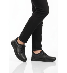 Ayakmod Premium Siyah Hakiki Deri Anatomik Erkek Casual Ayakkabı 1980 M