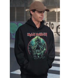 Iron Maiden Rock Metal Baskılı Unisex Oversize Müzik Grubu Hoodie