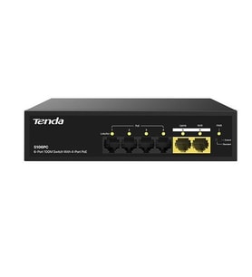 TENDA 6PORT-4PORT POE 30W 10/100 YÖNETİLEMEZ SWITCH S106PC