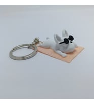 Güneşlenen köpek - Pembe - Anahtarlık