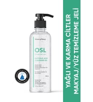 OSL Omega Skin Lab - Yağlı Ve Karma Ciltler İçin Makyaj Ve Yüz Temizleme Jeli - Glycolic Cleanser Gel 200ml