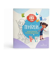 Temizlik Biz İkimiz Arda ve Ceren ile Çocuk Okul Öncesi Etkinlikli Boyama Eğitici Aktivite Kitabı