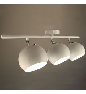 Rsylight Retro Beyaz 180 Derece Hareketli Modern Spor 3 Lü Led spot Avize Beyaz Ampullü