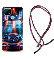 Realme C11 C21 C21Y C25Y C11 2021 Kılıf Boyun Asklı Rasta Silikon Neon Cars 1724