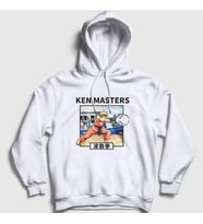 Presmono Unisex Beyaz Ken Oyun Street Fighter Kapüşonlu Sweatshirt 405267tt