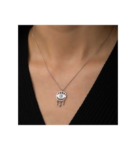 925 Ayar Gümüş Nazarlı Göz Kolye