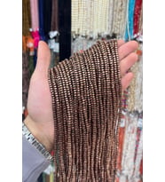 Hematit Taşı Rondela Kesim Antik Bakır 4x2mm Doğal Taş Dizi