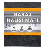 Beylini Garaj Yer Halısı Kaymaz Su Geçirmez Zemin Koruyucu Garaj İçi Kullanıma Uygun Antrasit (183x188)