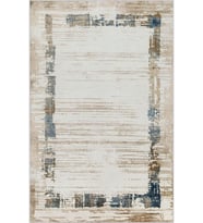 Eliana Home Baskılı, Yıkanabilir Kaymaz Taban Salon Halısı LNA0757 100x150 cm (Krem)