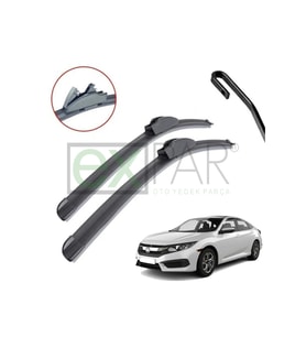 HONDA CİVİC ÖN CAM SİLECEK SÜPÜRGESİ TAKIMI 2016 - 2021 FC5 ÖN SİLECEK SAĞ SOL TAKIM