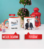 Müdür Yardımcısı Kupa Bardak Turuncu Fotoğraflı