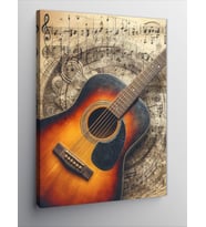 Kanvas Tablo Müzikal Gitar